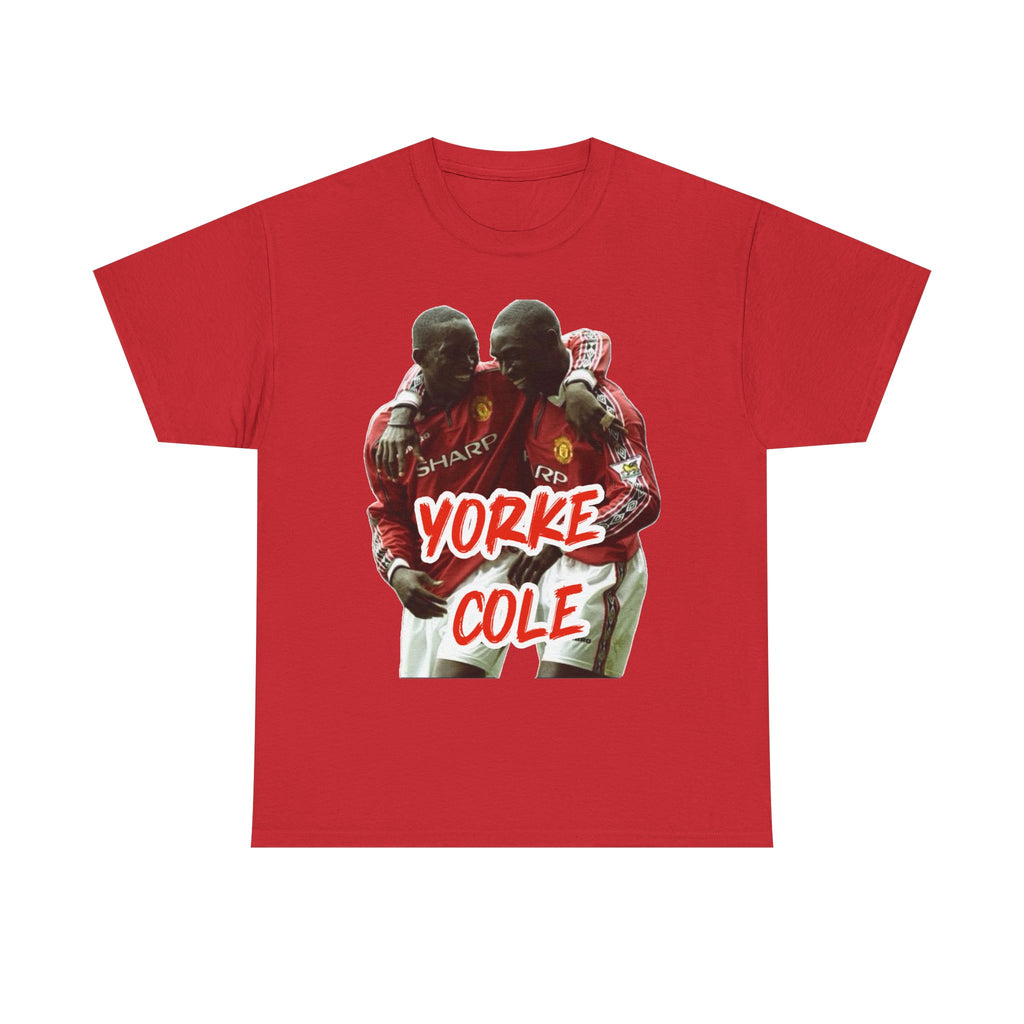 Yorke & Cole Manchester United Soccer Legends Graphic Tee — 'Yorke Cole' Retro Football Shirt