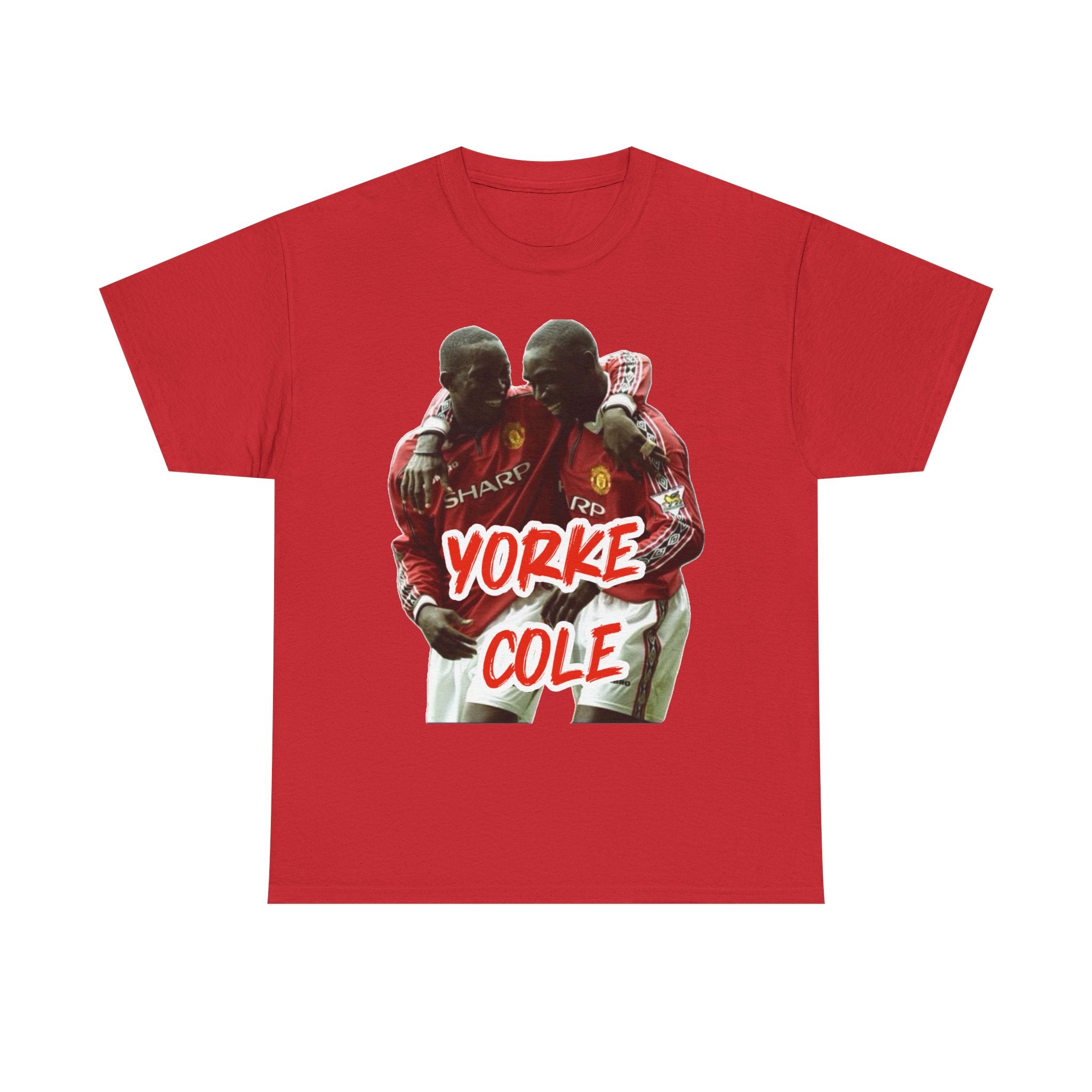 Yorke & Cole Manchester United Soccer Legends Graphic Tee — 'Yorke Cole' Retro Football Shirt