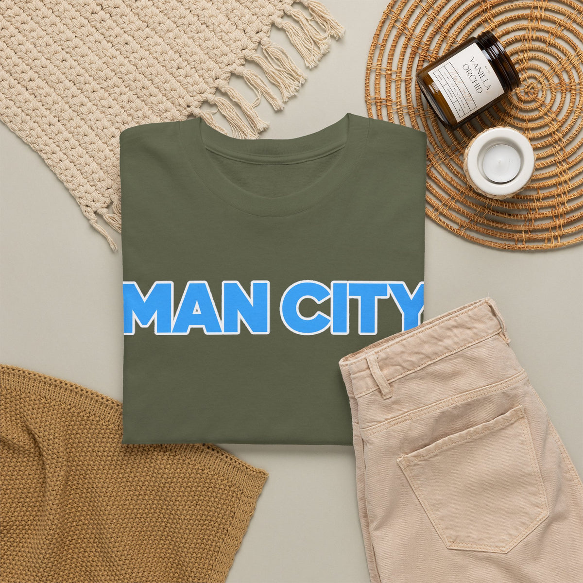 Man City Cotton T‑Shirt — Minimal Football Fan Tee