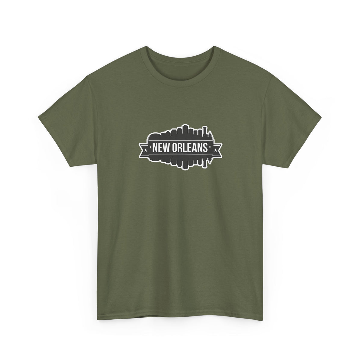New Orleans Skyline T-Shirt – Retro Badge Cityscape Tee