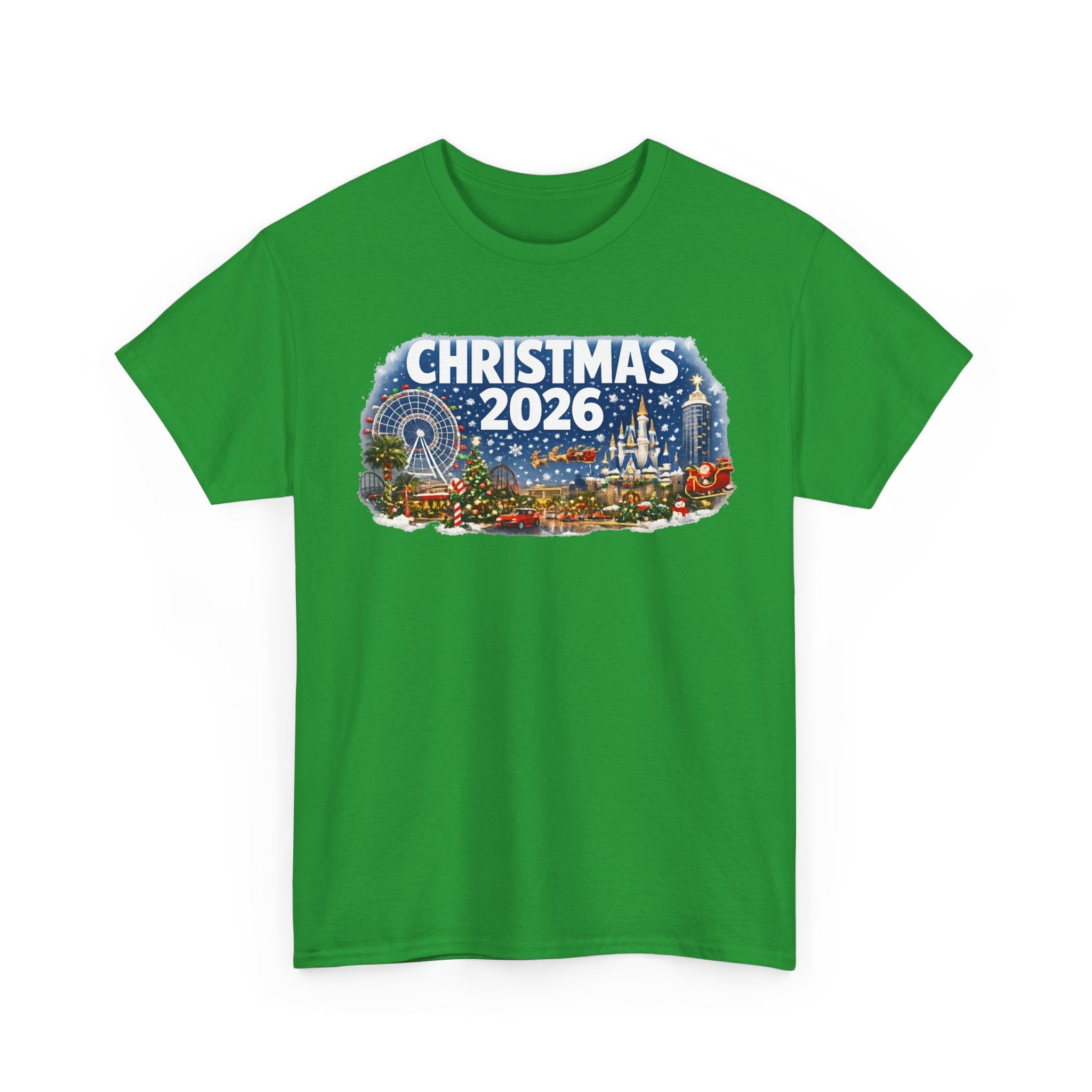 Christmas 2026 Holiday Tee — Festive Winter Village Graphic T-Shirt