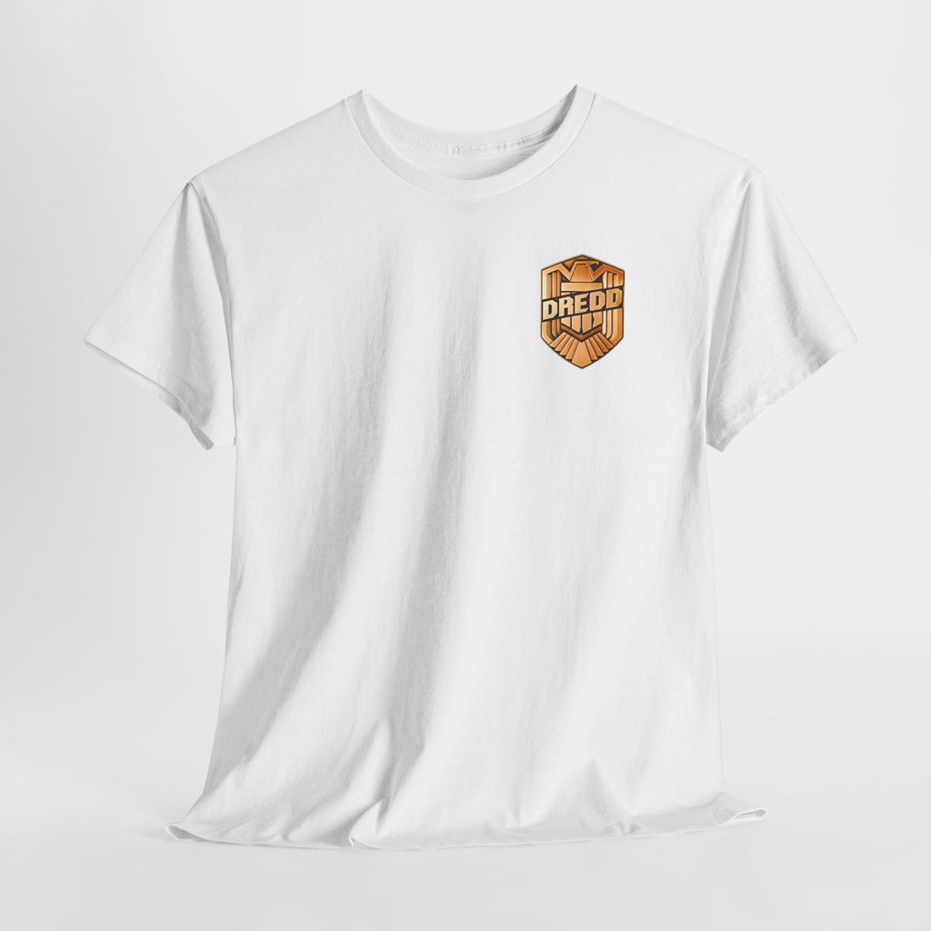 Dredd Shield Badge T-Shirt — Retro Law Enforcement Logo Tee