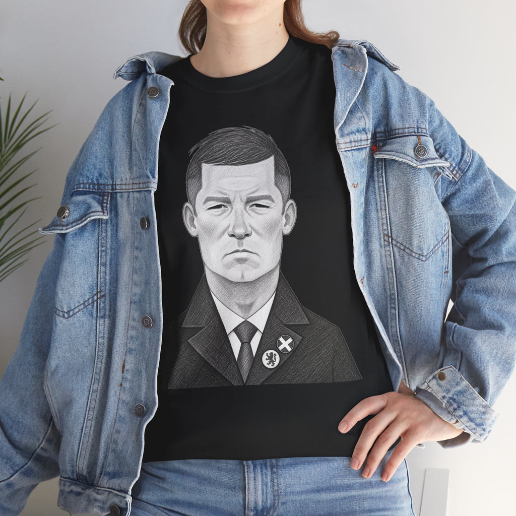 Sir Alex Ferguson Cotton T-Shirt — Vintage Stoic Portrait Shirt
