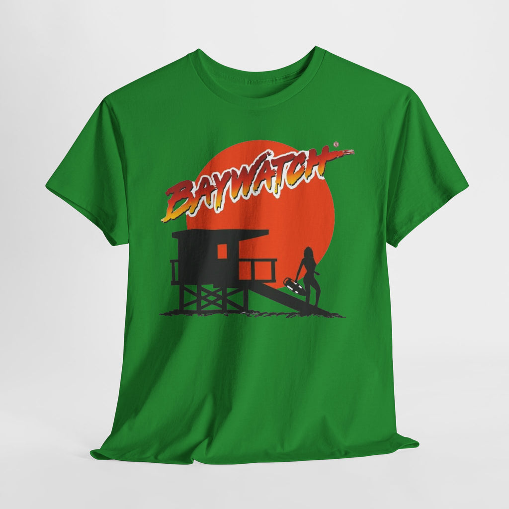 Baywatch Lifeguard Sunset Cotton T-Shirt