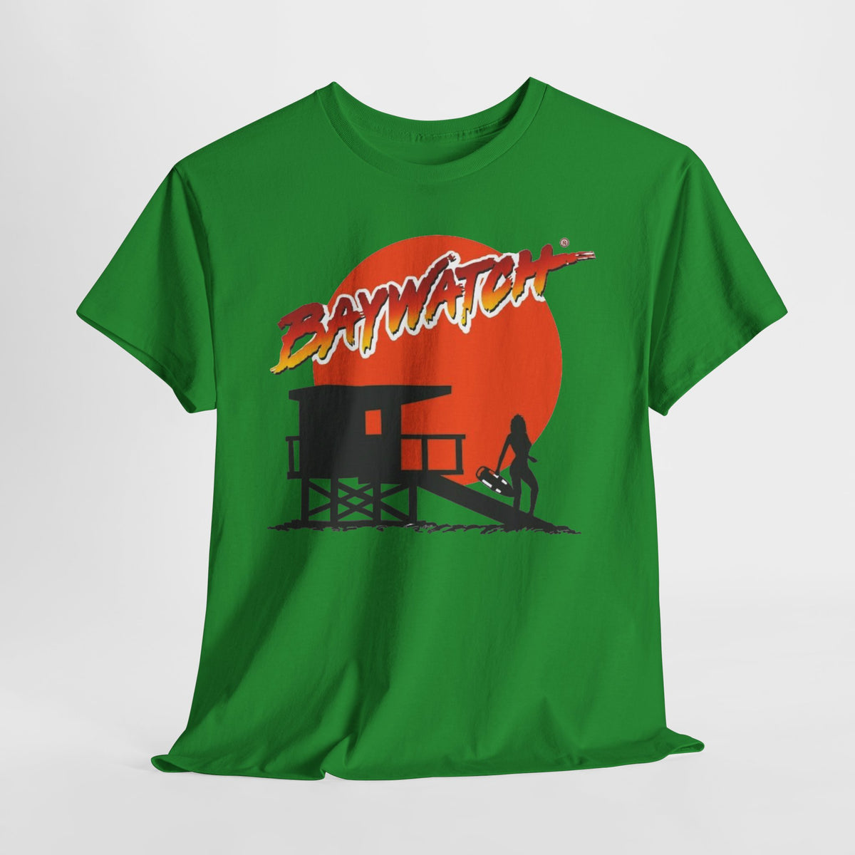 Baywatch Lifeguard Sunset Cotton T-Shirt