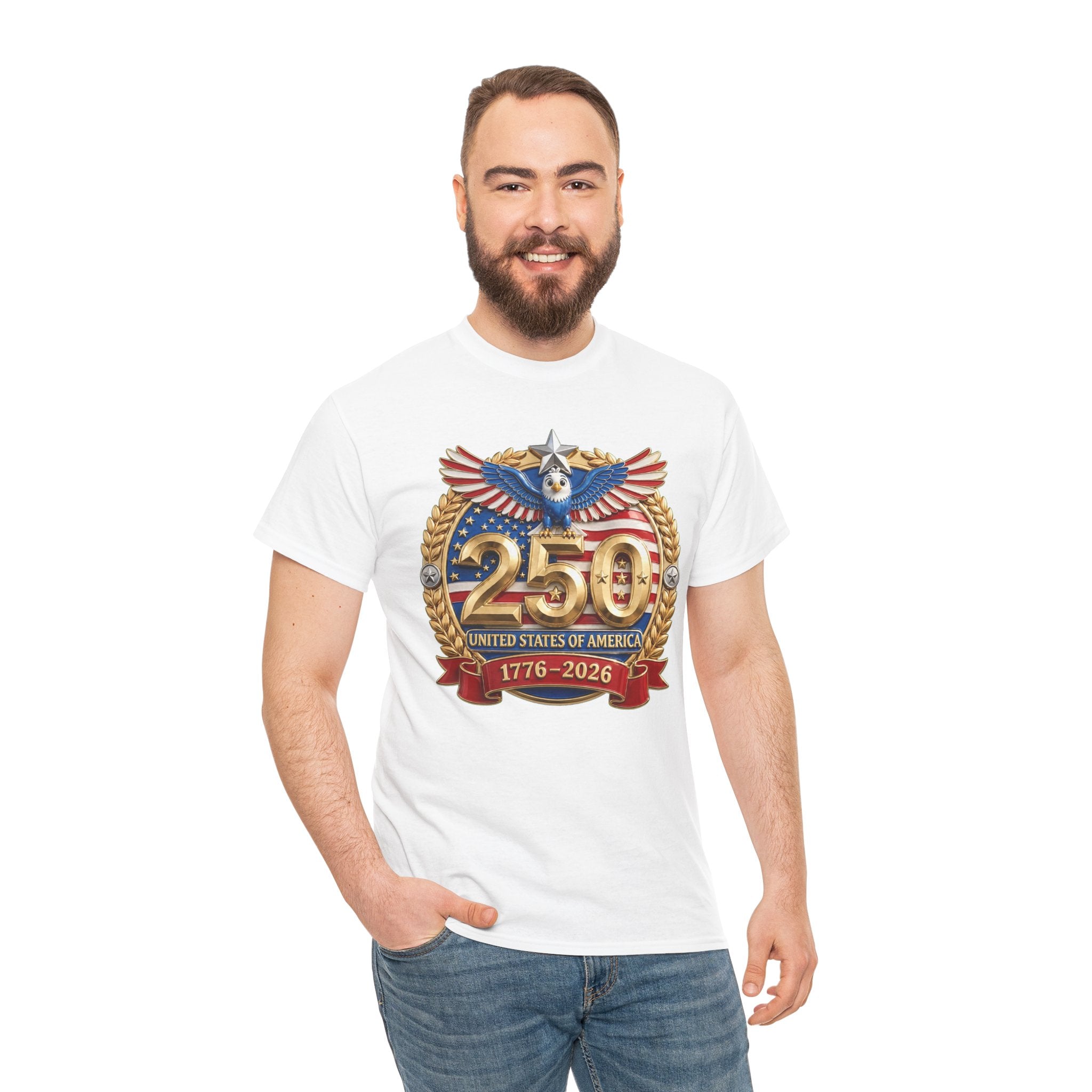 250th USA Anniversary T-Shirt – 1776–2026 Patriotic Eagle Emblem Tee