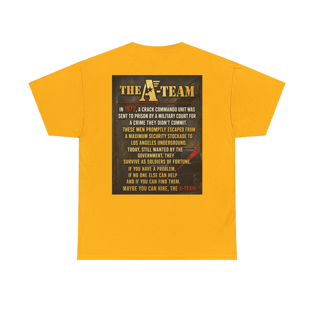 A-Team Graphic Tee — Retro TV Series Logo & Character Poster T-Shirt