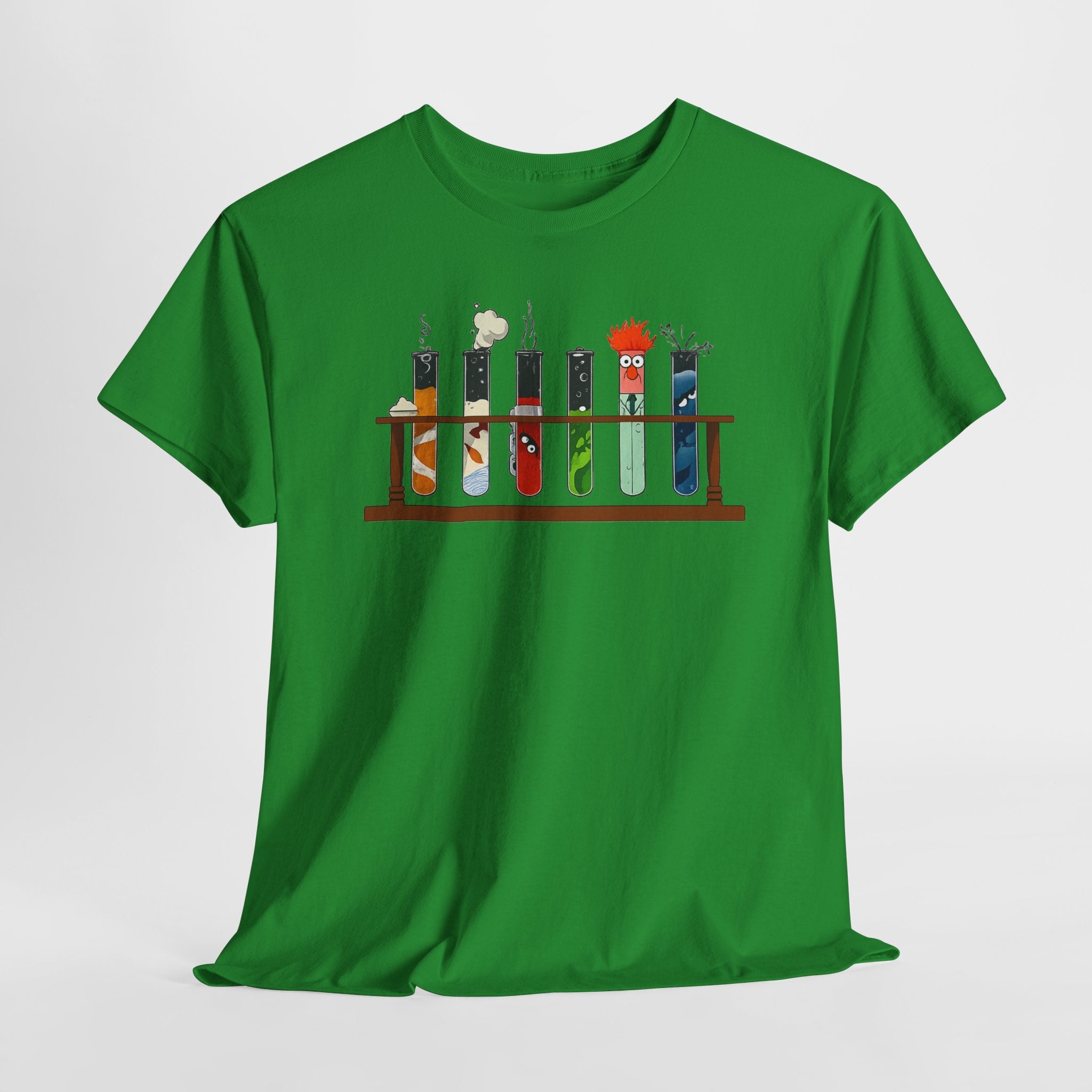 Muppets Beaker Science Test Tube Cats T‑Shirt — Cute Laboratory Cat Illustrations Tee