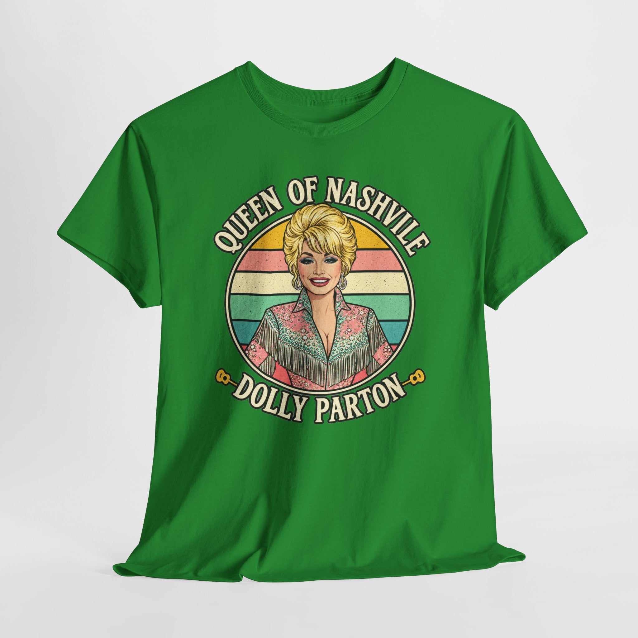 Queen of Nashville Graphic Tee — Dolly Parton Retro Portrait Shirt