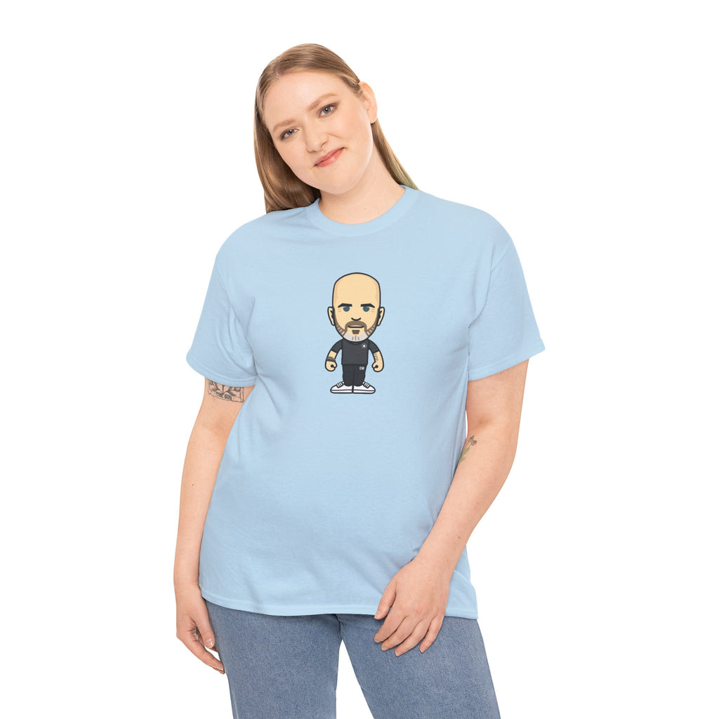 Enzo Maresca Manchester City Character Graphic Cartoon Cotton T-shirt / Tee