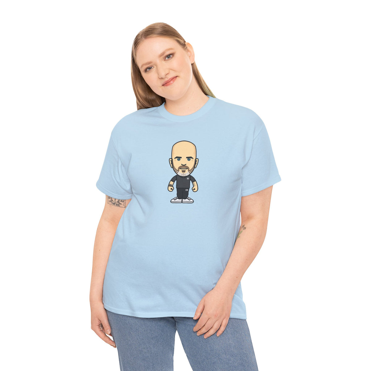 Enzo Maresca Manchester City Character Graphic Cartoon Cotton T-shirt / Tee
