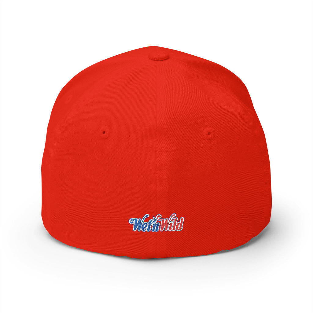 Wet 'n Wild Retro Embroidered Cap — Patriotic Red & Blue Retro Baseball Hat