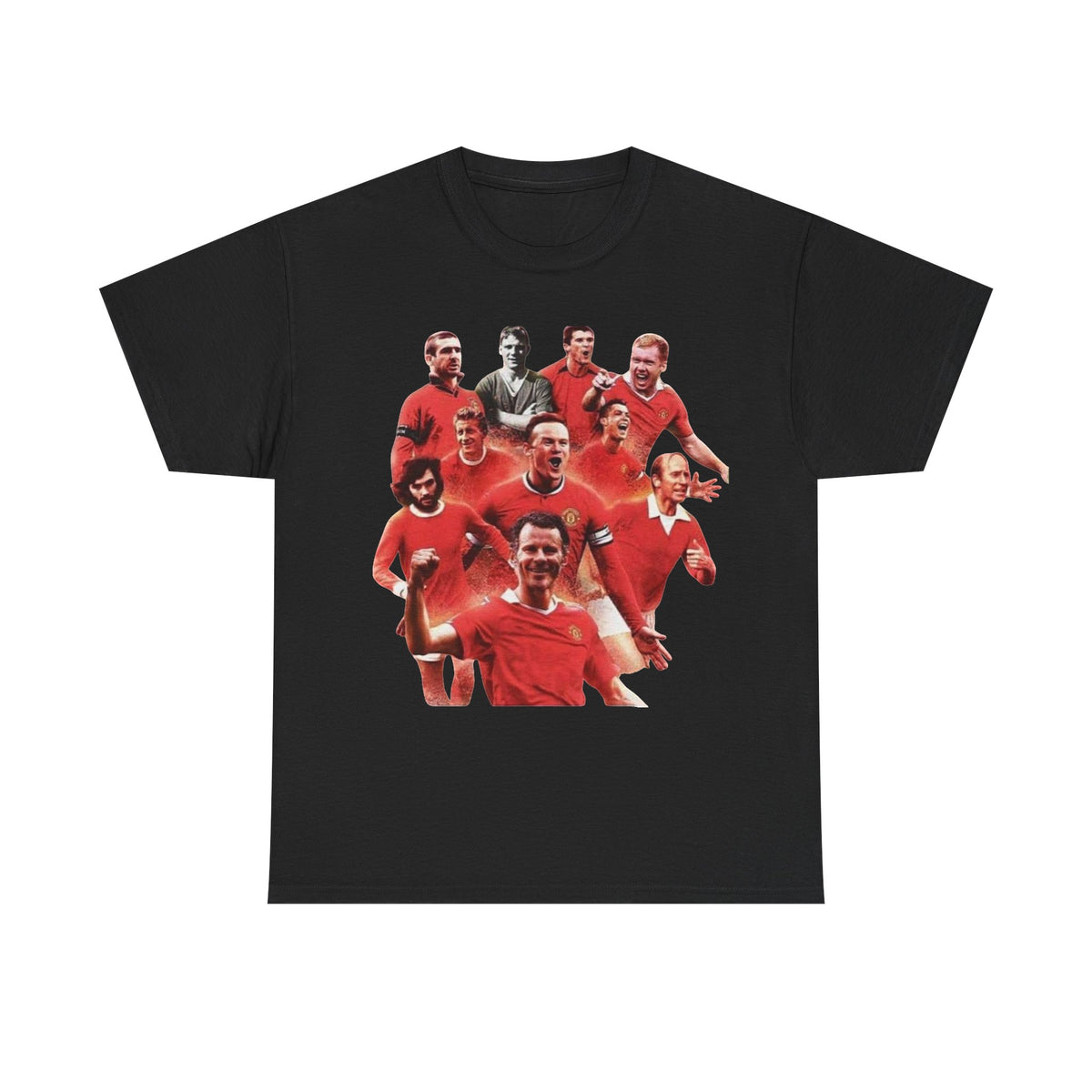 Manchester United Legends T‑Shirt — Retro Team Collage Football Tee