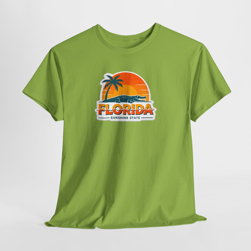 Florida Sunshine State T-Shirt — Retro Palm Sunset Graphic Tee