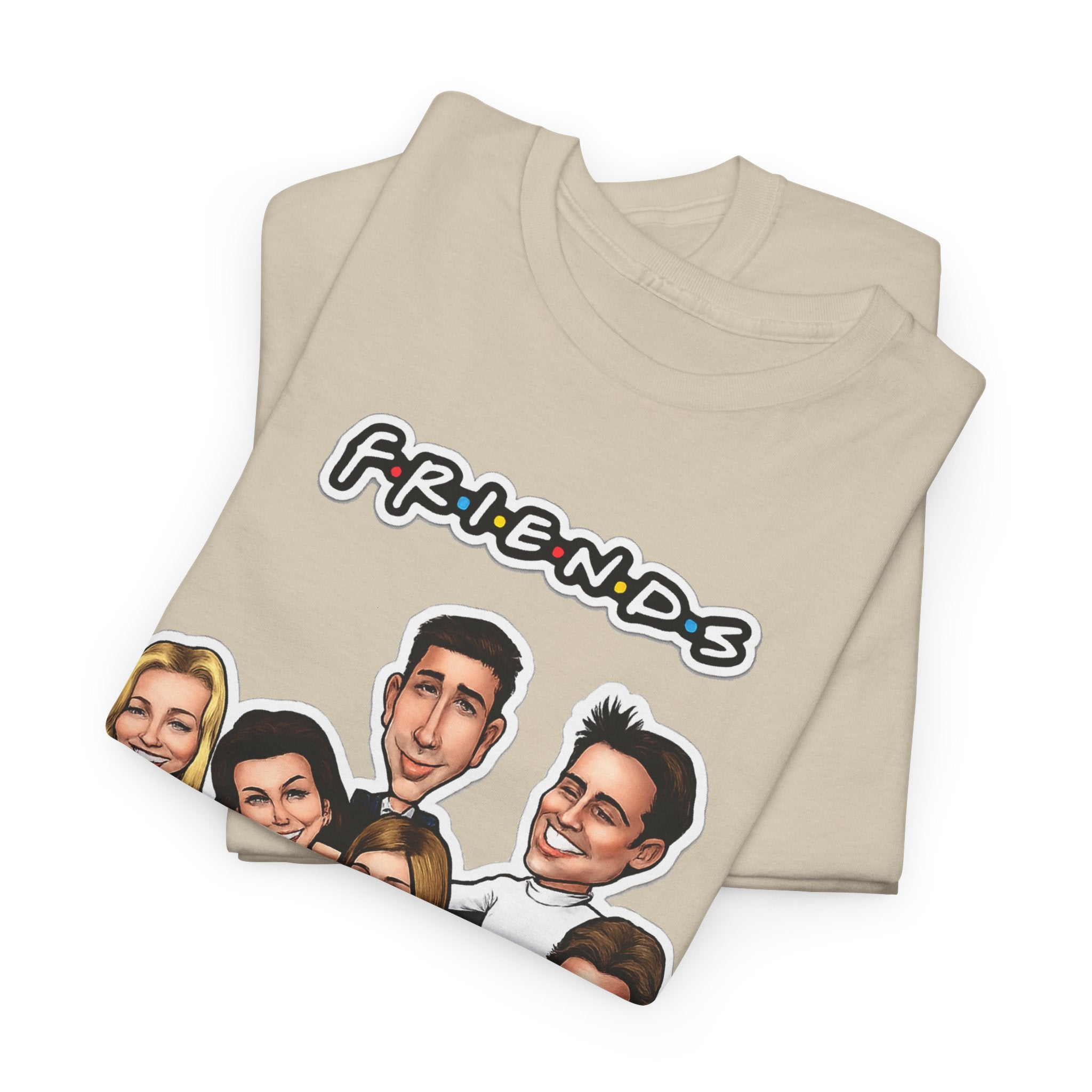 Friends TV Show Cartoon Cast T-Shirt — Iconic Couch Graphic Tee