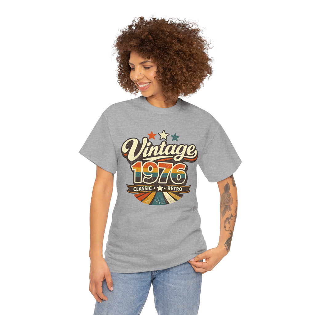 Vintage 1976 Retro Graphic Tee — Classic Birthday or Anniversary Gift