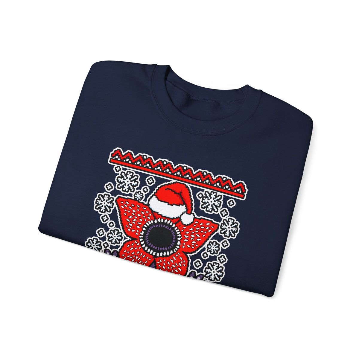 Stranger Christmas Crewneck Sweatshirt – Retro Demogorgon Holiday Sweater