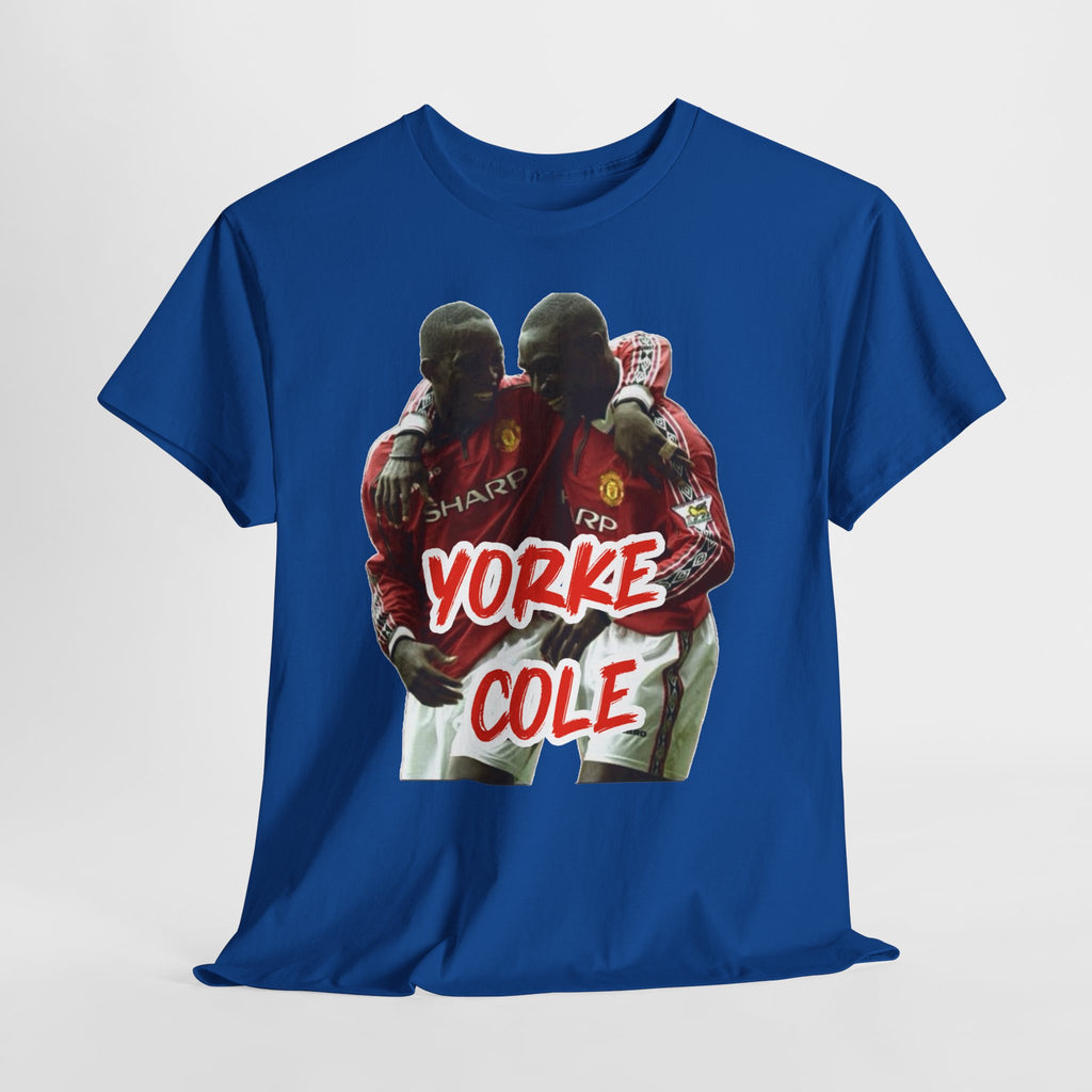 Yorke & Cole Manchester United Soccer Legends Graphic Tee — 'Yorke Cole' Retro Football Shirt