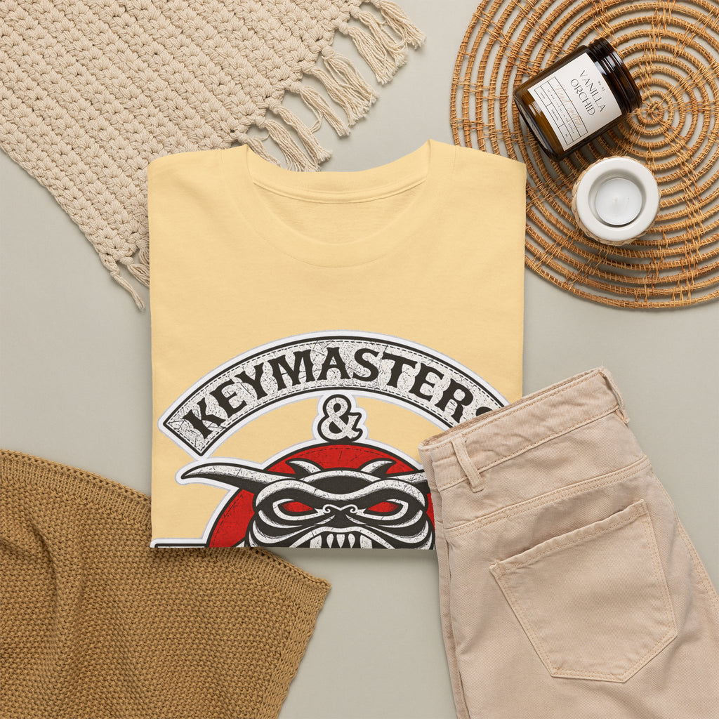 Keymasters & Gatekeepers Tee — Retro Demon Key Emblem Shirt (Since 1984)