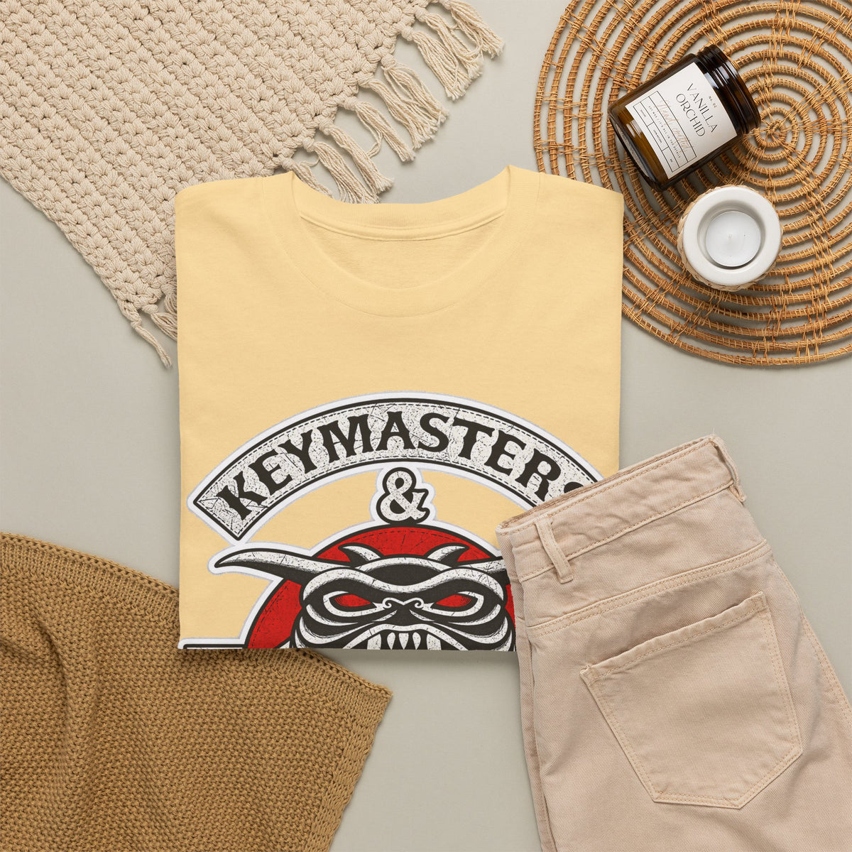 Keymasters & Gatekeepers Tee — Retro Demon Key Emblem Shirt (Since 1984)