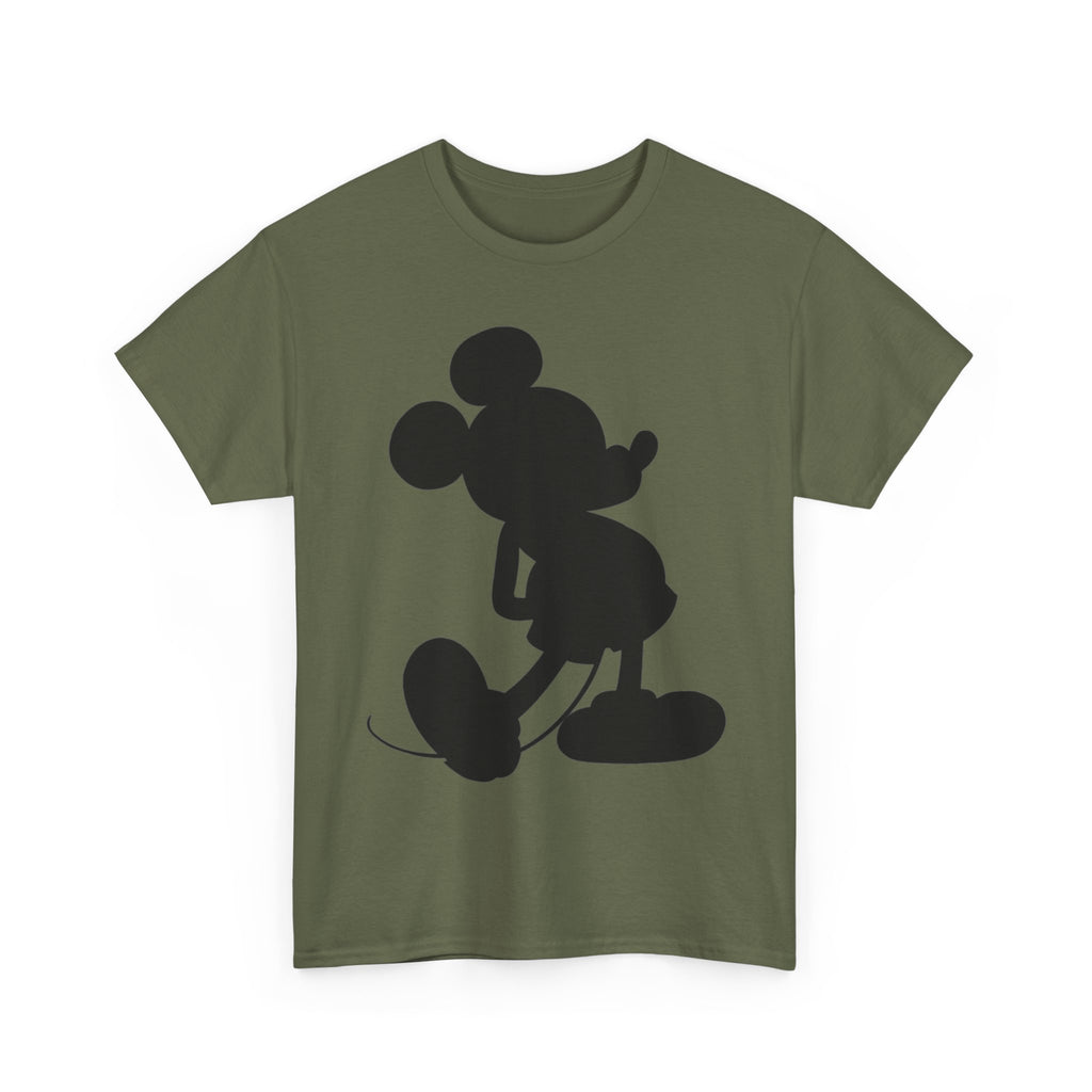 Mickey Mouse Silhouette Graphic Tee — Retro Cartoon Shadow T-Shirt