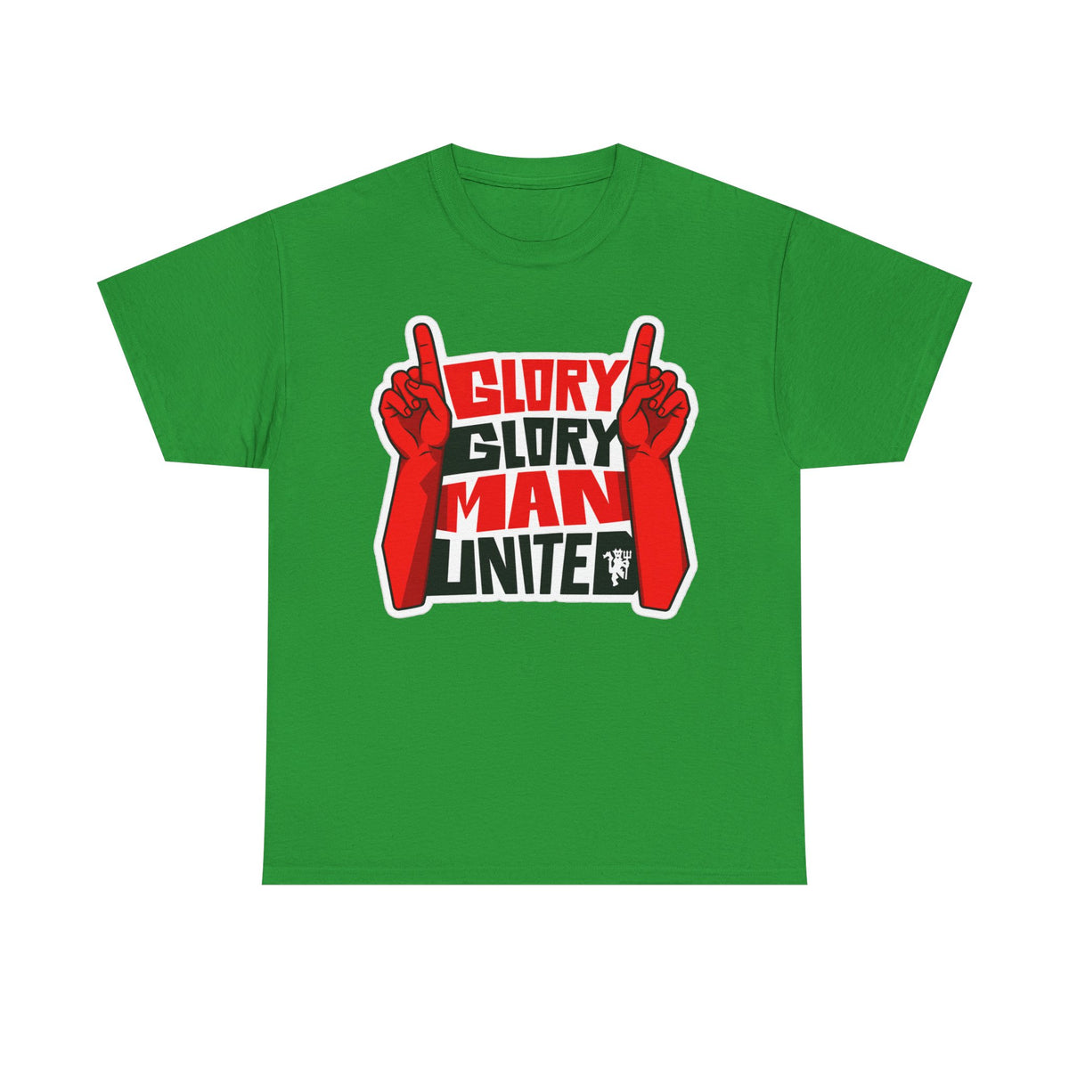 Glory Glory Man United T-Shirt — Retro Red Football Fan Tee
