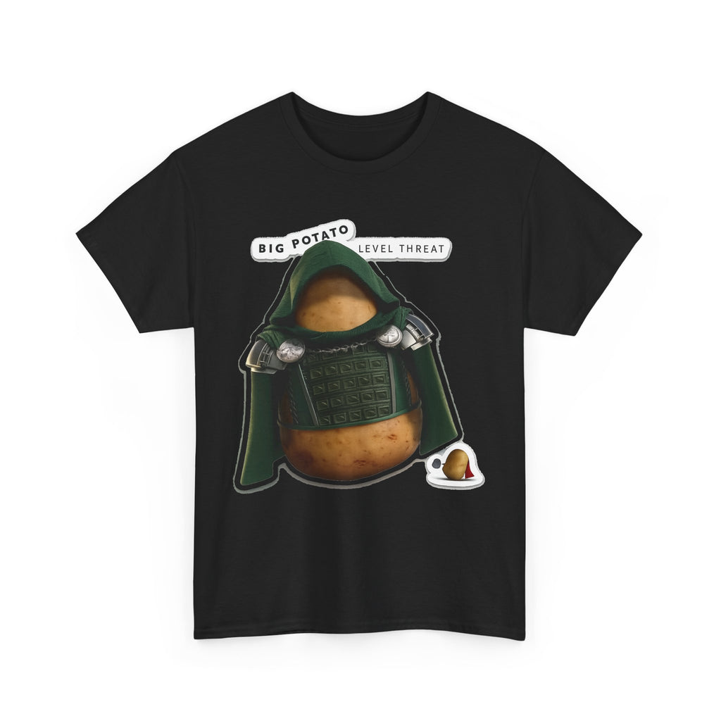 Big Potato "Level Threat" Doom Tee — Funny Potato Soldier Graphic T-Shirt