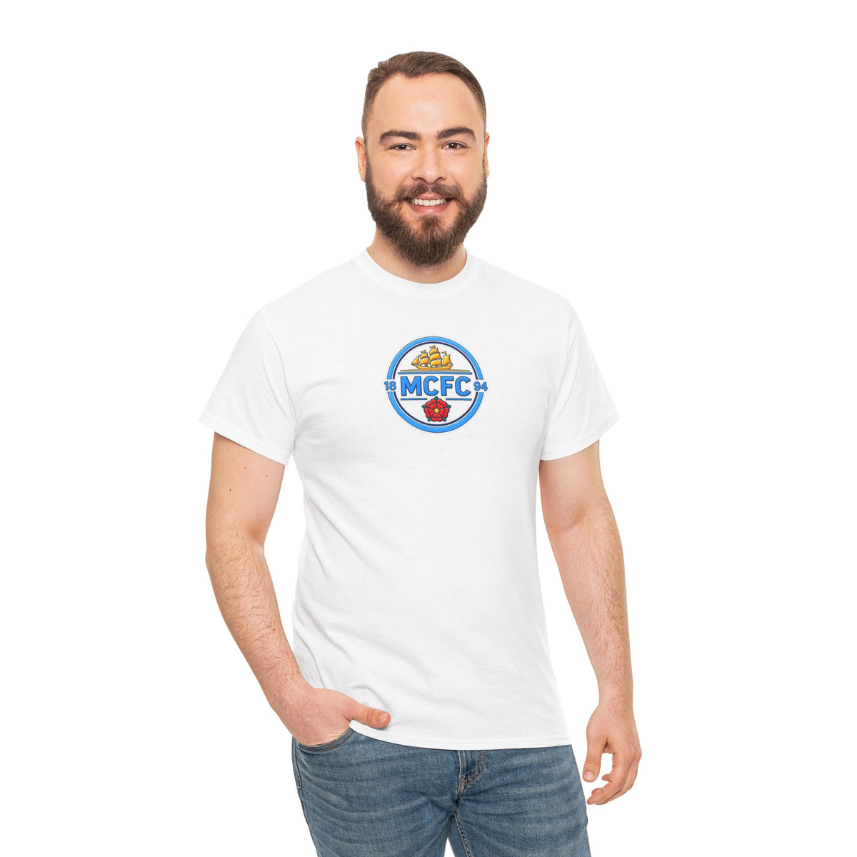 MCFC Retro Crest T‑Shirt — Vintage Soccer Fan Tee