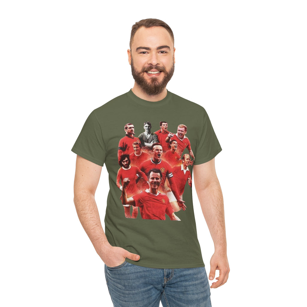 Manchester United Legends T‑Shirt — Retro Team Collage Football Tee