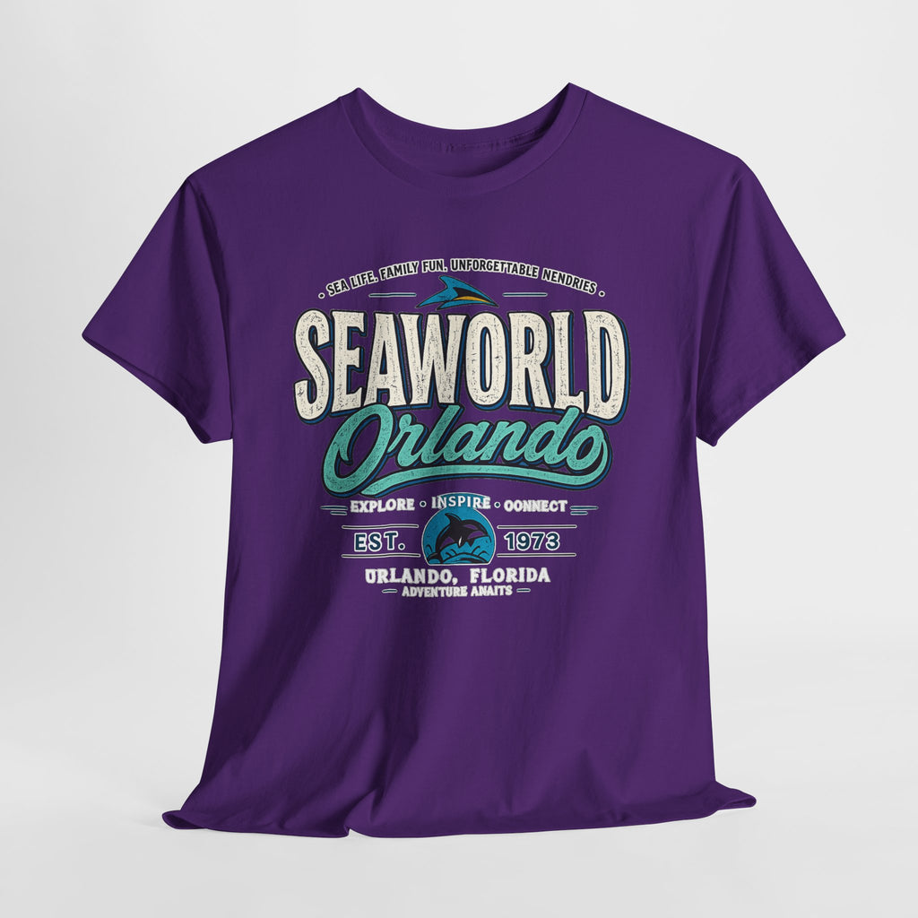 SeaWorld Orlando Graphic Tee — Retro Explore Inspire Connect Vacation Shirt