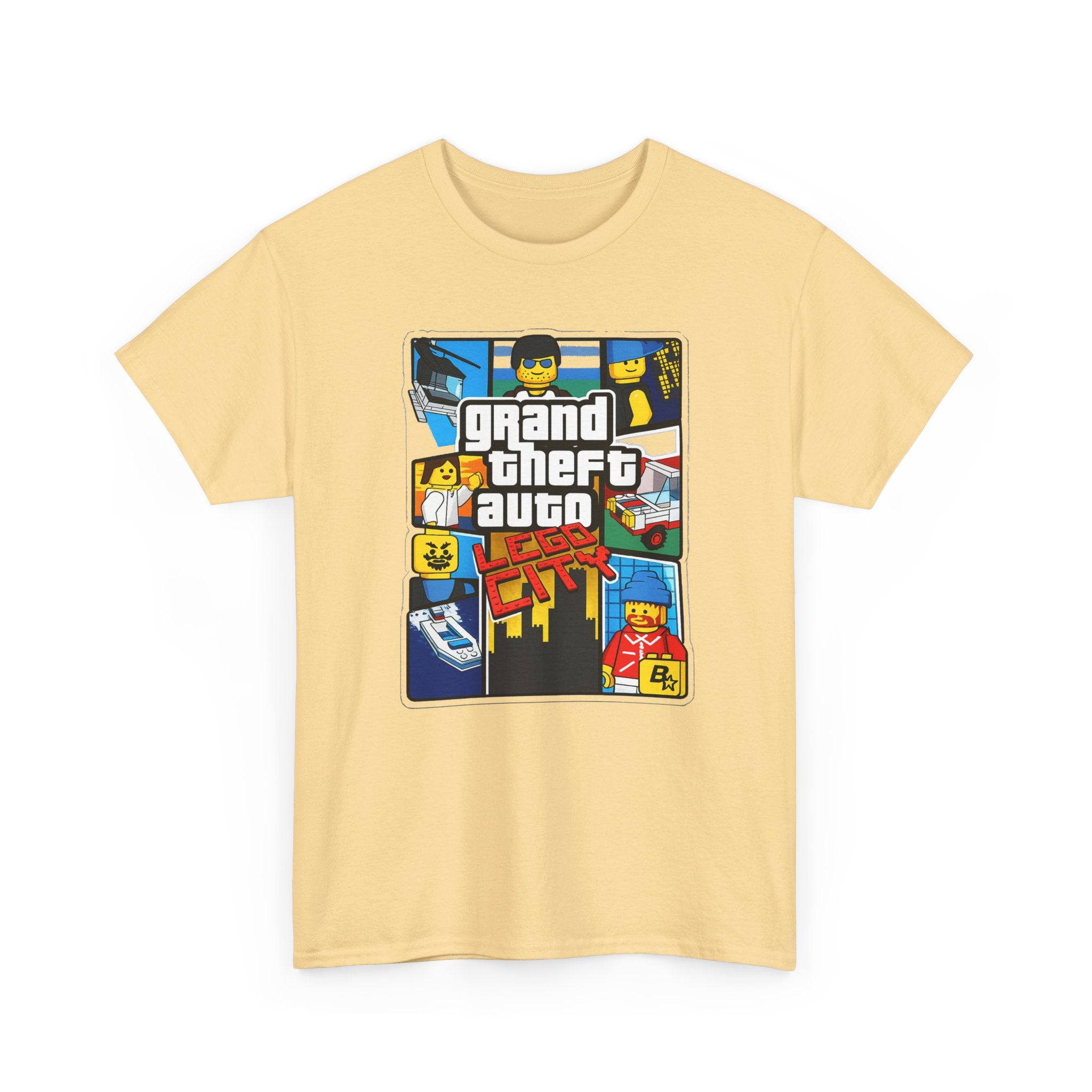 GTA Lego City Retro Block-Style 'Grand Theft Auto' Graphic Tee