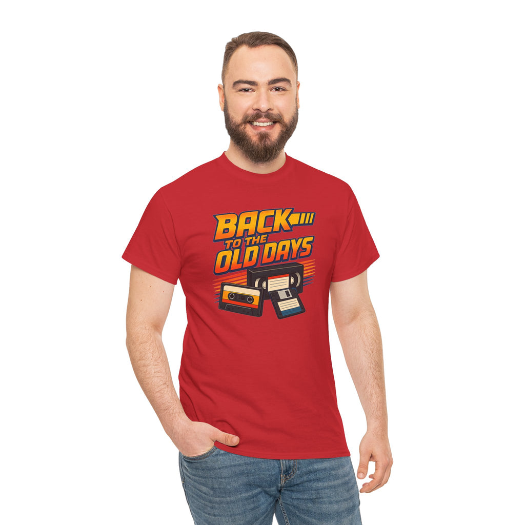 Back to the Old Days Tee – Retro Cassette & VHS Nostalgia T-Shirt