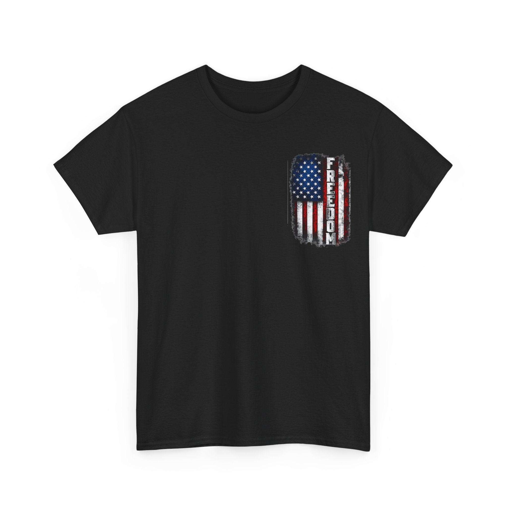 Freedom American Flag T-Shirt — Distressed USA Patriotic Tee