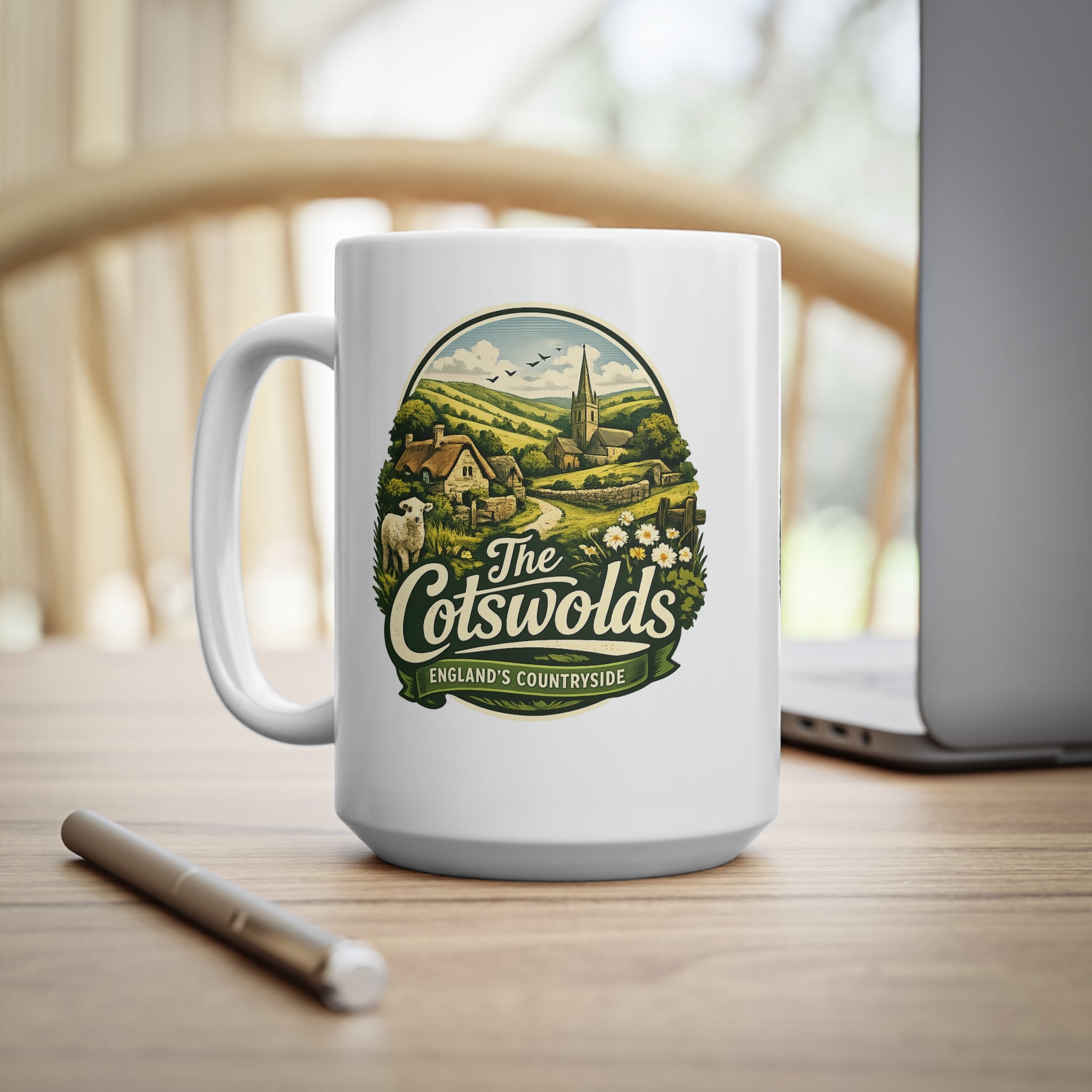 Cotswolds Scenic Coffee Mug — England Countryside 11oz & 15oz