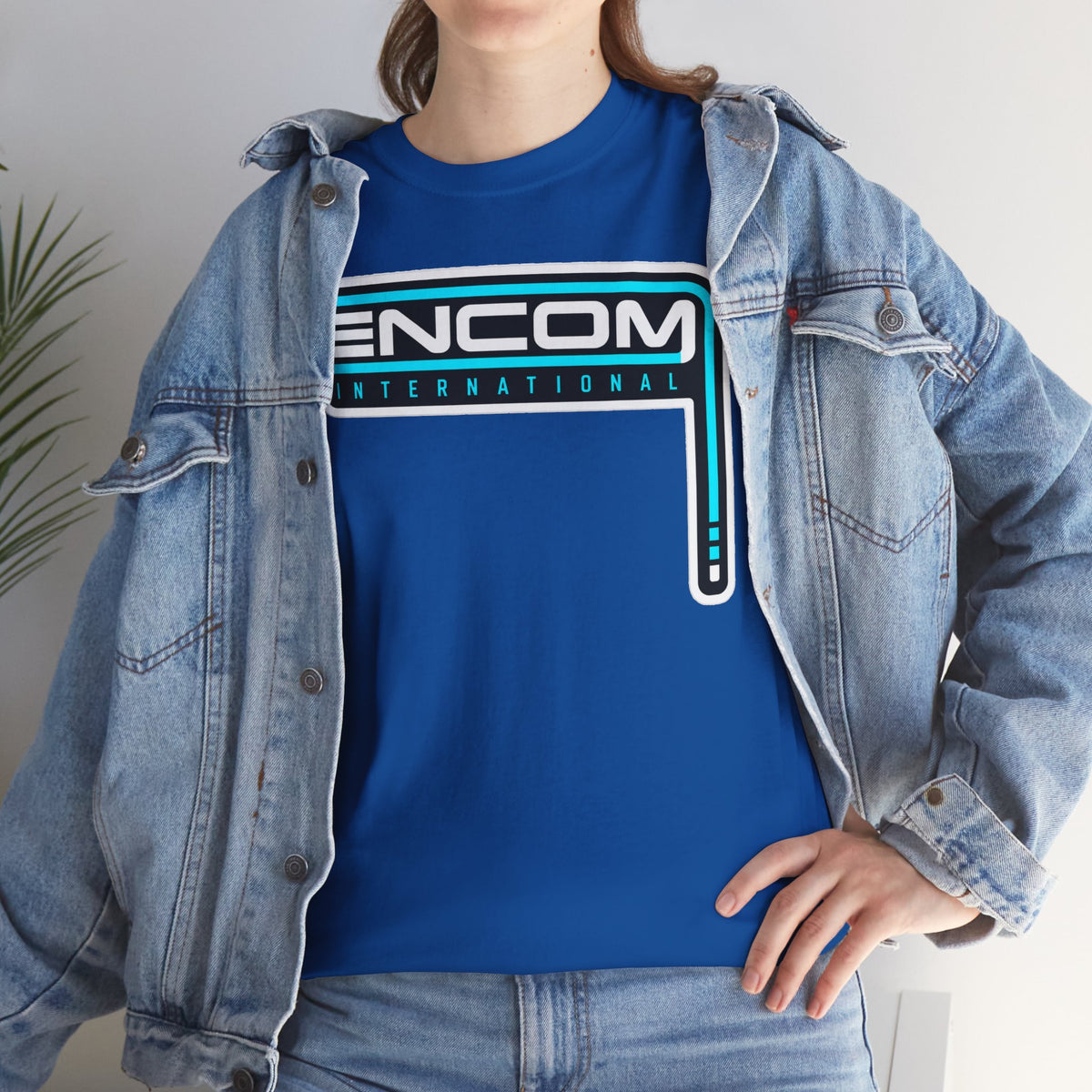ENCOM International Logo Cotton T-Shirt — Retro Tech Gaming Tee