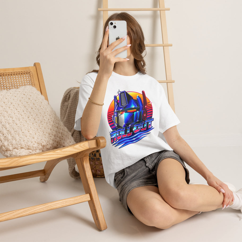 “Roll Out” Optimus-Inspired Graphic Transformers Cotton T-Shirt