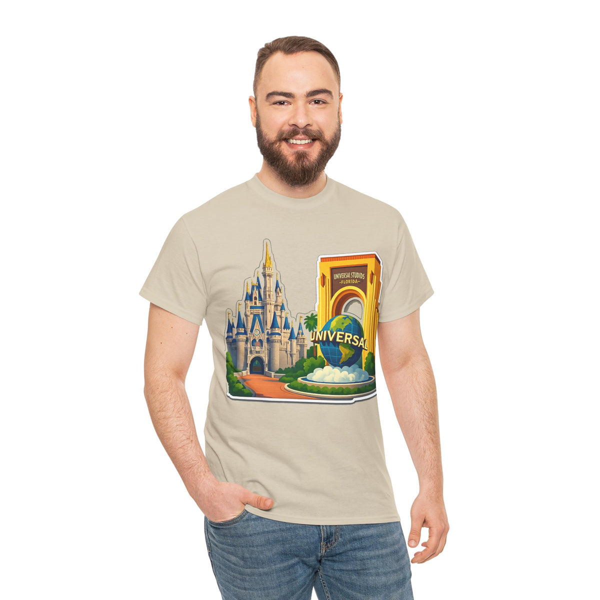 Disney & Universal Orlando Theme Park Travel Souvenir Cotton T-Shirt