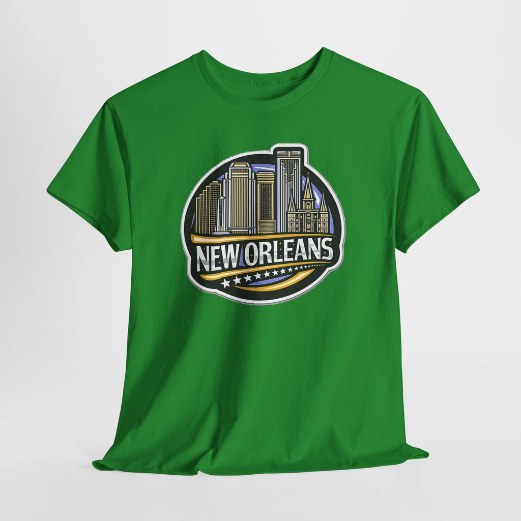New Orleans Skyline Cotton T-Shirt — City Badge Tee