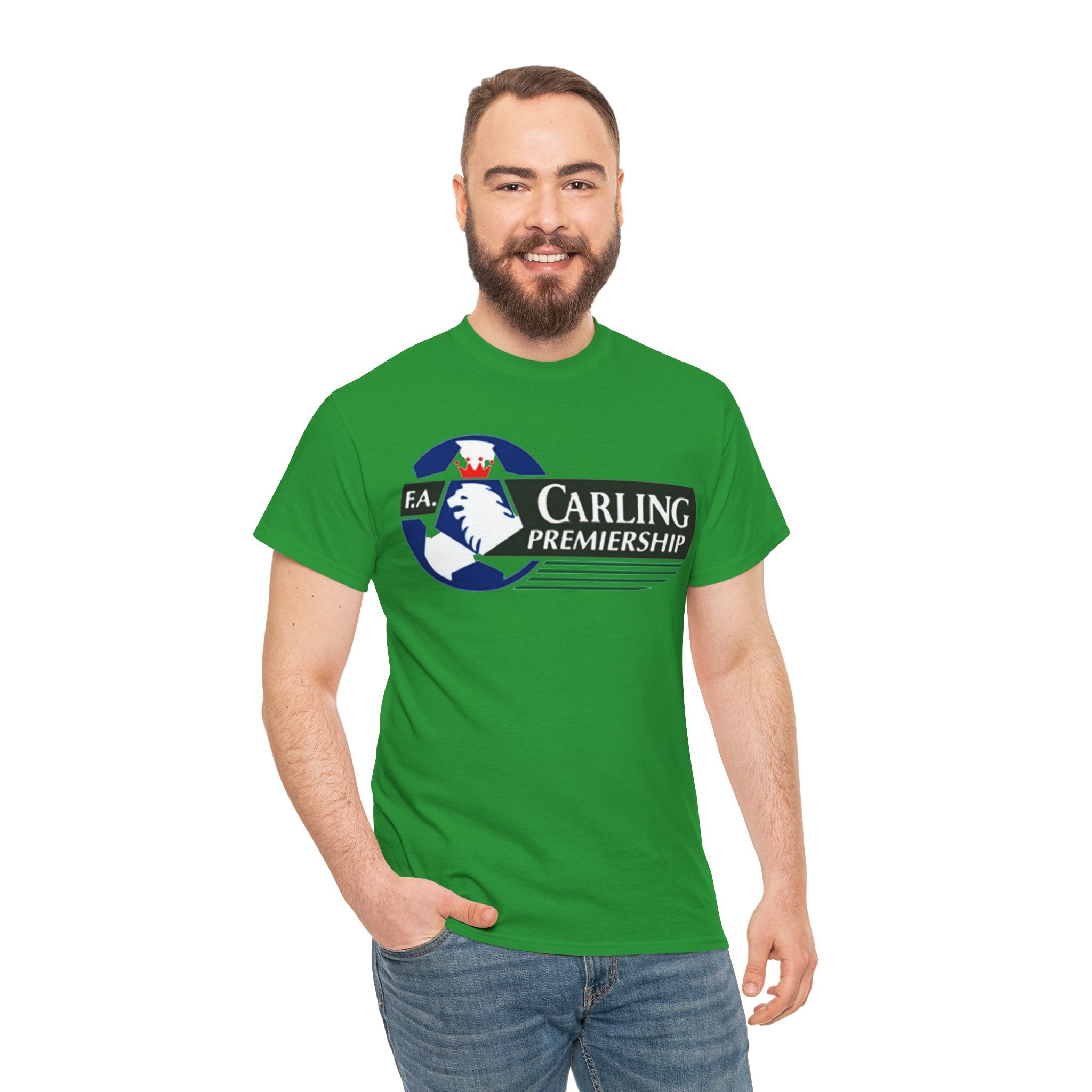 Carling Premiership Soccer Logo Tee — Vintage Football T‑Shirt