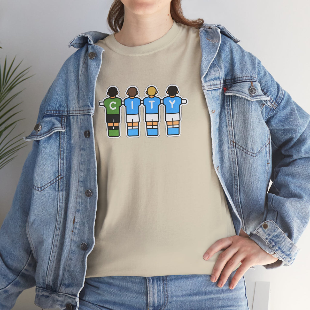 City Soccer Team Tee — Retro Foosball Players Graphic T-Shirt