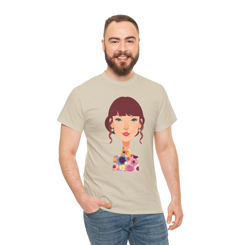 T Swift Illustration Cotton T-Shirt