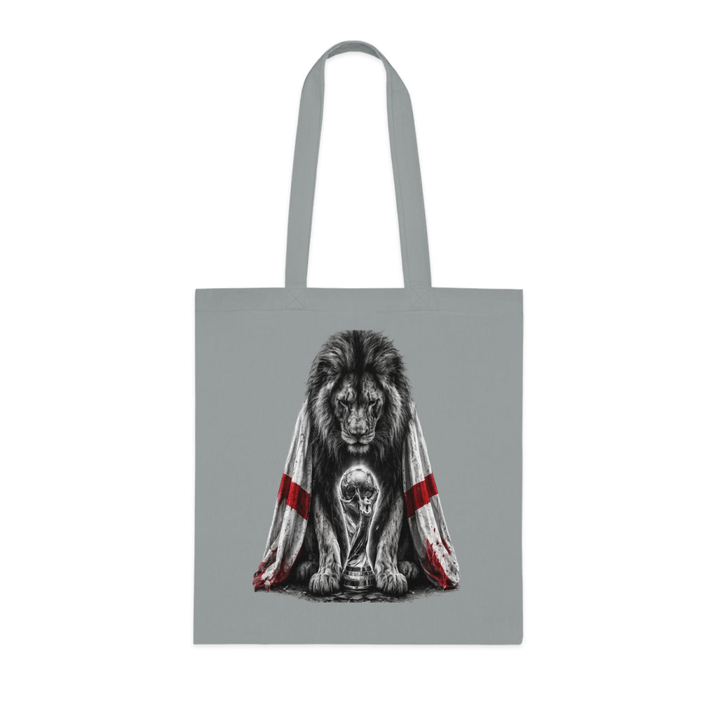 England Lion Tote Bag – Protective Lion Illustration Cotton Tote