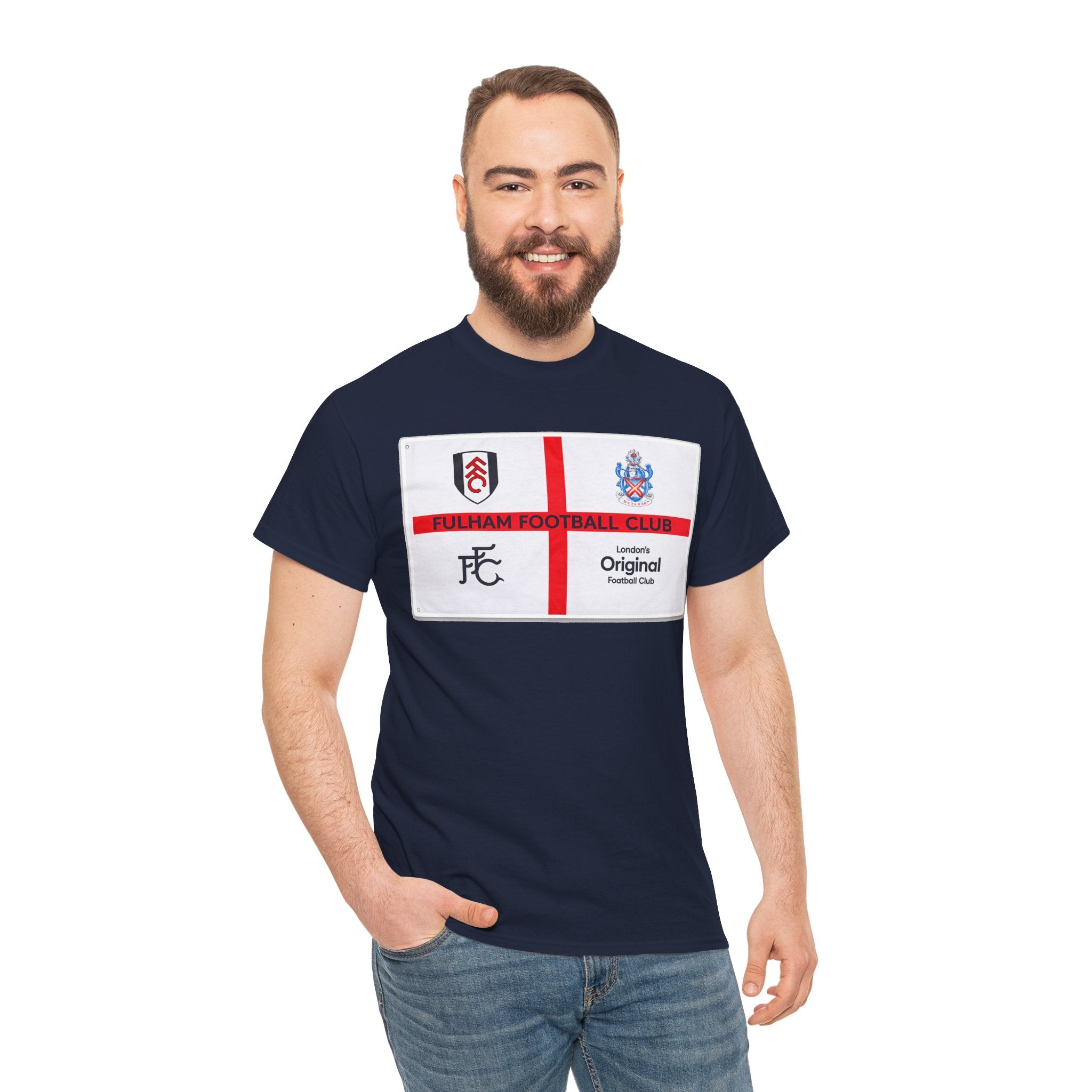 Fulham Football Club Crest Tee — St George’s Cross Football Shirt
