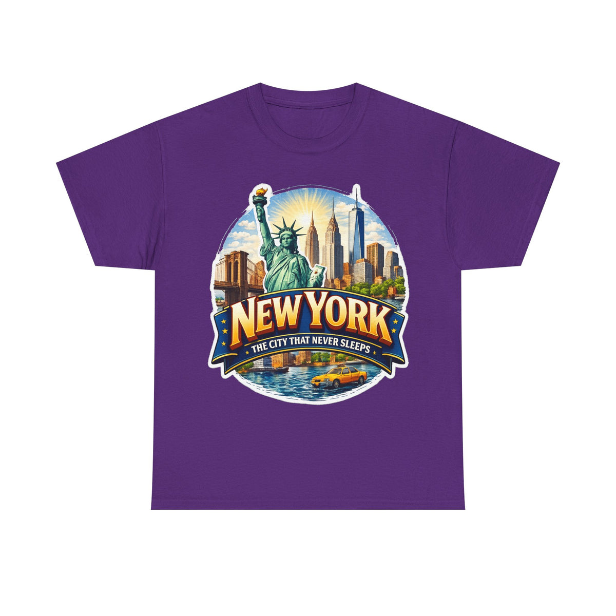 New York City T-Shirt - 'The City That Never Sleeps' Vintage Skyline Tee