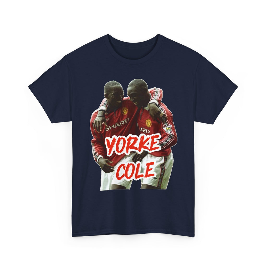 Yorke & Cole Manchester United Soccer Legends Graphic Tee — 'Yorke Cole' Retro Football Shirt