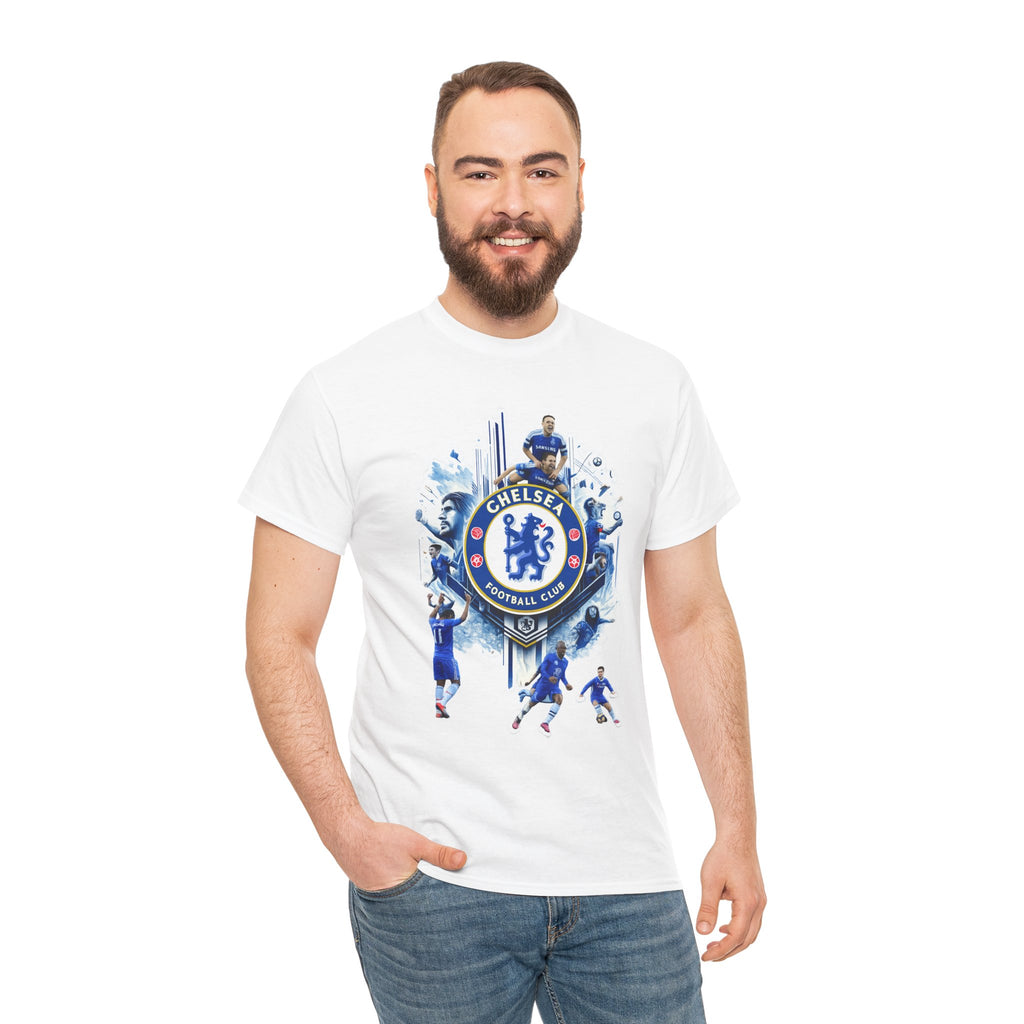 Chelsea FC Crest Players T-Shirt — Blue Football Fan Tee