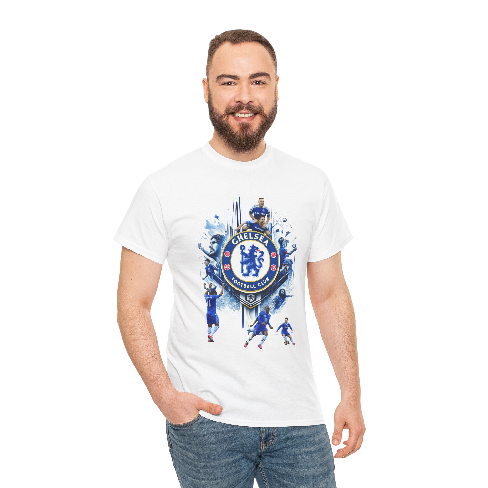 Chelsea FC Crest Players T-Shirt — Blue Football Fan Tee