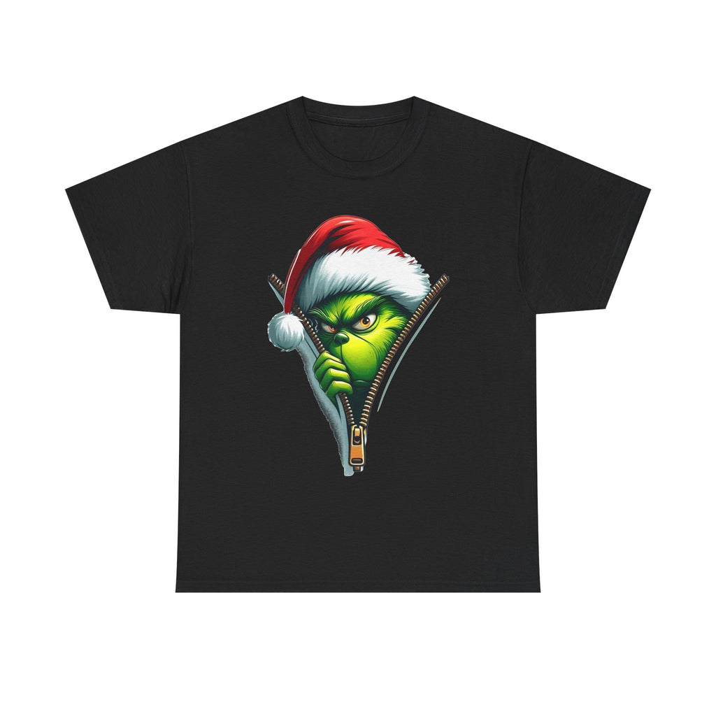 Grinch Santa Tee — Peeking Grinch Christmas T-Shirt