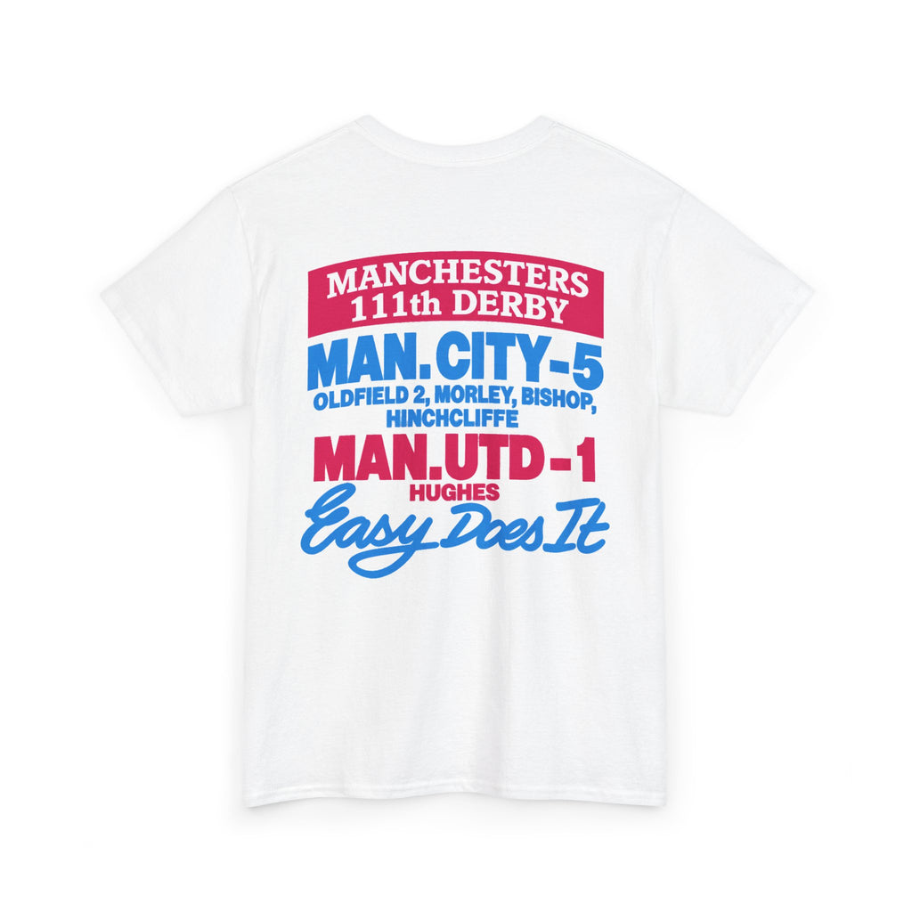 Maine Road Massacre Retro Cotton T-Shirt — Man City 5 vs Man Utd 1 Retro September 1989 Derby T‑Shirt