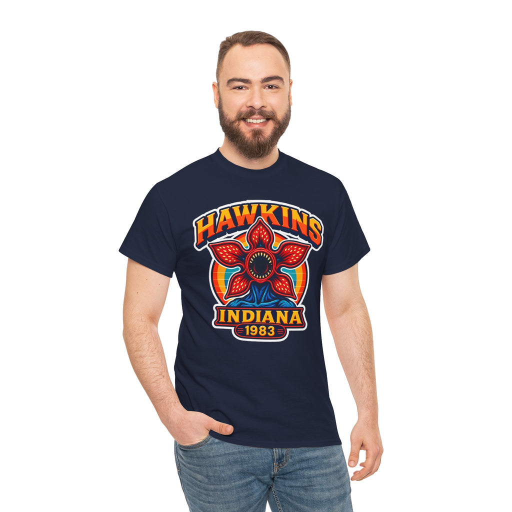 Hawkins Indiana 1983 Demogorgon Floral Cotton T-Shirt